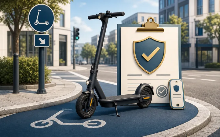 E-Scooter-Ratgeberkarte zu Regeln und ABE